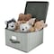 Simplify Storage Tote, 15-3/4 in L x 15-3/4 in W x 15-3/4 in H, Gray, Plastic 26602-GREY - alternate 4